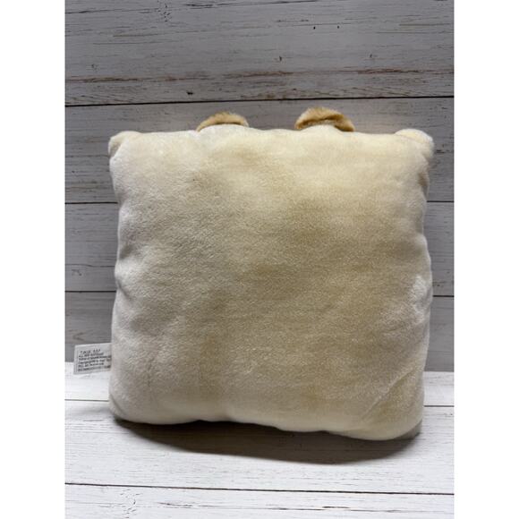 T.W.I.E. brown Tabby Cat Plush Pillow 12" RARE 1998 VTG Angel Toy Corp Square - Picture 5 of 7